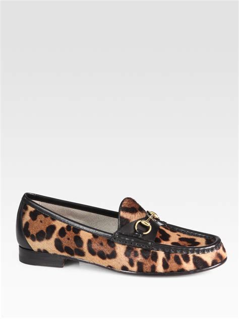 gucci loafers leopard|Gucci leather loafers men.